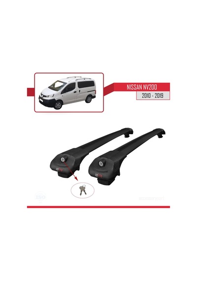 Nissan Nv200 2010-2019 Arası İle Uyumlu Ace-1 Ara Atkı Tavan Barı Siyah