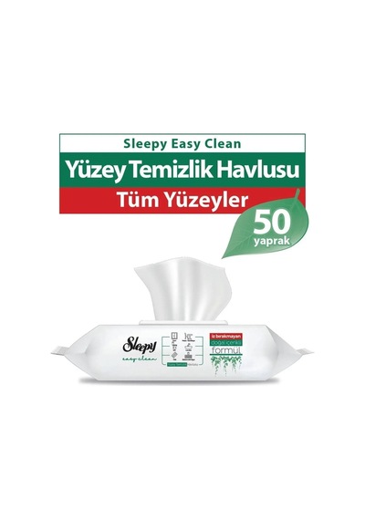 Sleepy Easy Clean 50'li Yüzey Temizlik Havlusu 2 Adet