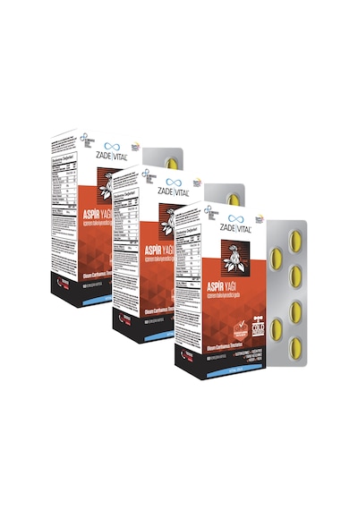 Zade Vital Aspir Yağı 60 Kapsül 3 Adet