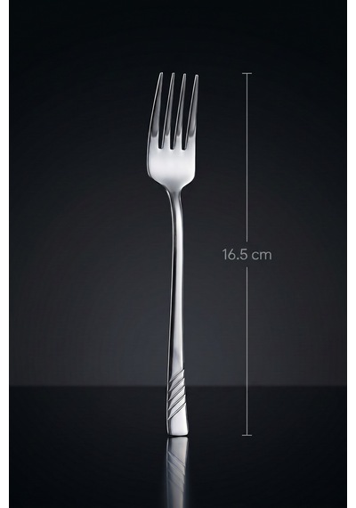Karat Steel 6 Parça Tatlı Çatalı Takımı - 16 Cm Silver