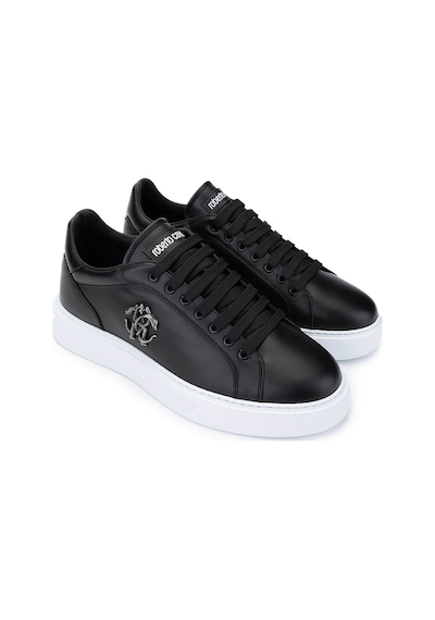 Roberto Cavalli Erkek Hakiki Deri Siyah Sneakers & Spor Ayakkabı 780 25730 Erk Ayk Y25 Nero Siyah