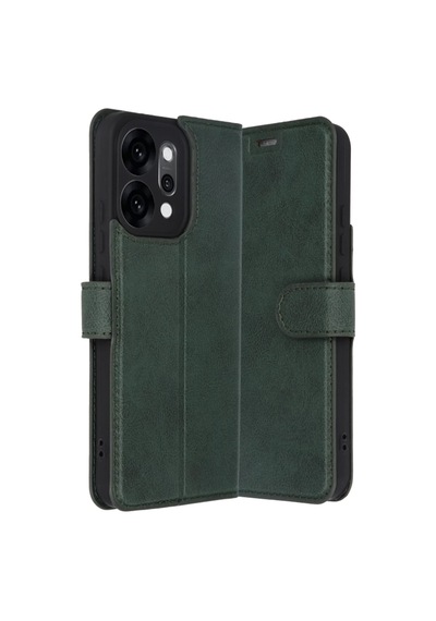 Oppo Reno 14 Uyumlu Trend S Plus Kapaklı Kılıf - Yeşil