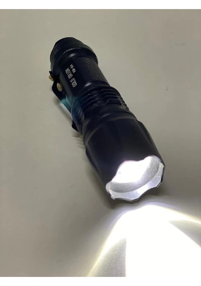 Zenvia Gold Orion Km-84 Tasarruflu Şarjlı Zoomlu Metal El Feneri Kemer Klipsli Znv2026 Çok Renkli