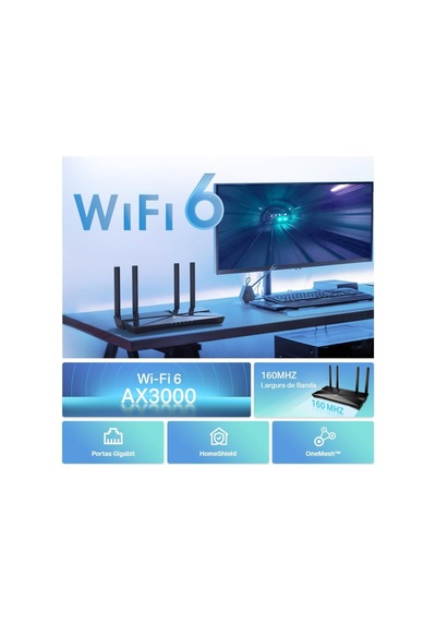 Archer Ax53, Ax3000 Dual Band Gigabit Wi-fi 6 Router, Fiber Destekli, 4 Gigabit Lan Ports, Wpa3, Oyun İçin İdeal Xbox/ps4/steam