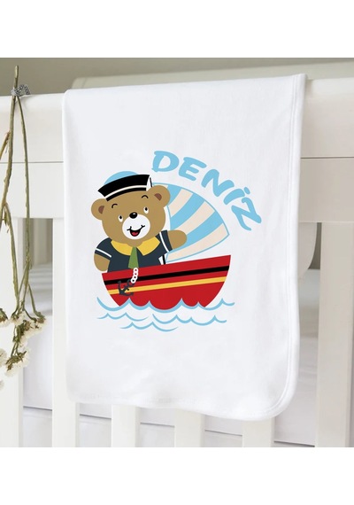 Bk Kids Kişiye Özel İsimli 5 Parça Kırmızı Bebek Body Zıbın Ve Battaniye Hediye Seti, Yeni Doğan Bebek Giyim Hediyesi-1