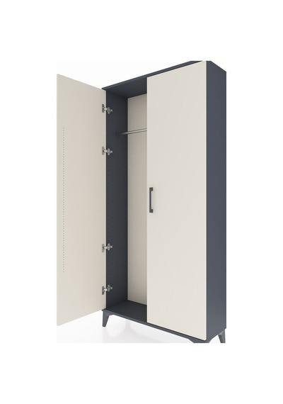 Arges Dolap 2 Kapaklı Tek Askılı 88x30x182 Antrasit-aytaşı Antrasit