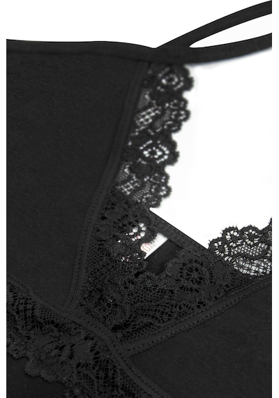 Öts Kadın Pamuklu Atlet Dantelli Esnek Ve Konforlu 3094 Siyah