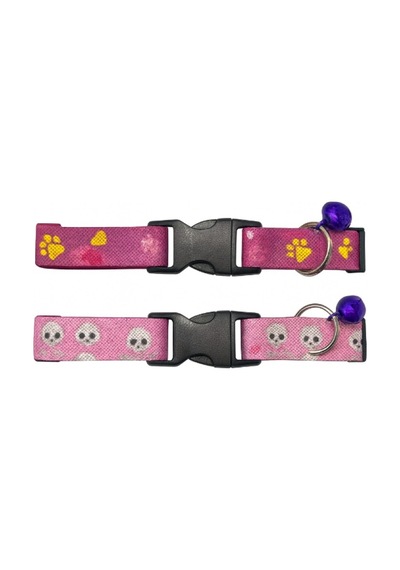 4 Adet Desenli Zilli Kedi Tasması - Ayarlanabilir Cat Collar