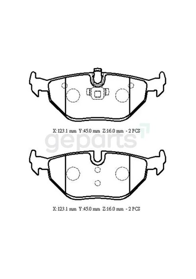Arka Fren Balatası 316/318/320 Kablosuz Disk 123,1x45x16 Bra Bmw 3 Seri - E46- Sd / Coupe - 1998-2005