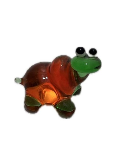 El Yapımı Mini Murano Cam Kaplumbağa Biblo A160-06