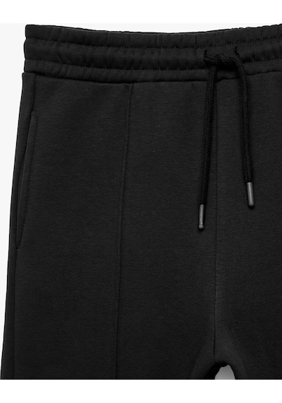 Koton Şardonlu Cepli Jogger Eşofman Altı Siyah 7wkb40015tk