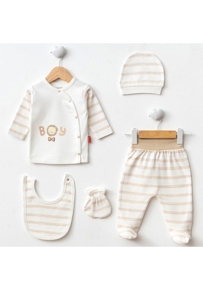 Cocopoco 5'li Bebek Hastane Çıkış Seti 1071 Bej