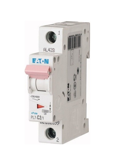 Eaton Pl7-c2/1 Minyatür Devre Kesici - 10ka - C Eğrisi - 1x2a
