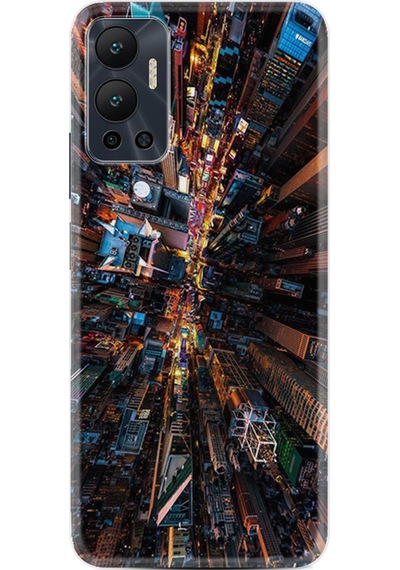 Infinix Hot 12 Kılıf Resimli Desenli Baskılı Silikon City 1341