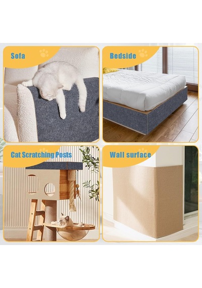 Kendinden Yapışkanlı Kedi Tırmalama Matı, 99 Cm X 30 Cm Kedi Scratcher Halı, Koltuk Mobilya Duv
