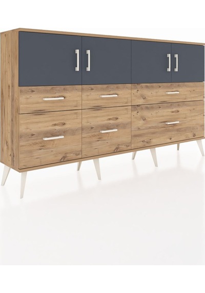 Arges Konsol 4 Raflı 6 Çekmeceli 4 Kapaklı 176x30x99 Çam-antrasit/çam Antrasıt/atlas Çam - Atlas Çam Arges Konsol 4 Raflı 6 Çekmeceli 4 Kapaklı 176x30x99 Çam-antrasit/çam Antrasıt/atlas Çam - Atlas Çam