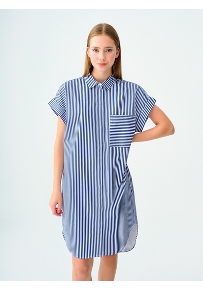 Oversize Fit Kadın Elbise Mavi