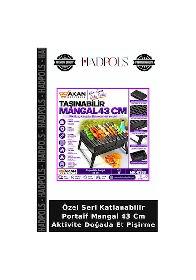 Özel Seri Katlanabilir Portaif Mangal 43 Cm Aktivite Doğada Et Pişirme Belirtilmemiş
