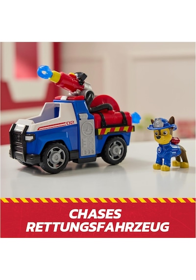Paw Patrol Chase Fire Rescue İtfaiye Aracı 18 Cm + 7 Cm Figür Su Fırlatan