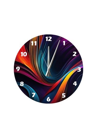 Ti-play Dönence 30x30cm Akrilik Dekoratif Modern Duvar Saati ÇOk Renkli