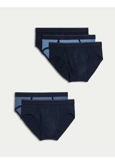 Marks & Spencer 5'li Cool & Fresh Brief Külot Seti T14006766s Mavi