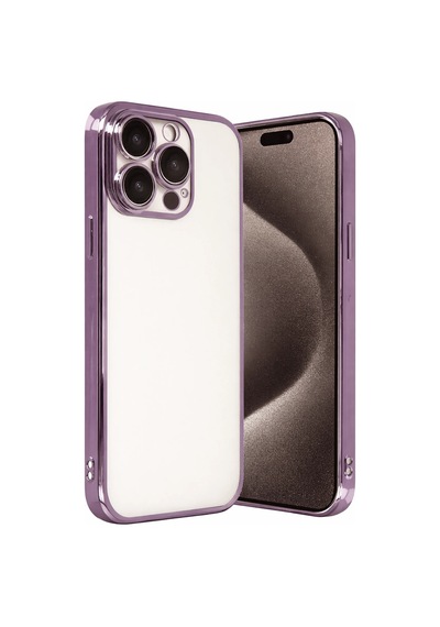 Newface - 818 - Apple iPhone Uyumlu 15 Pro Max Razer Lensli Silikon - Csmo-tex - - Mor