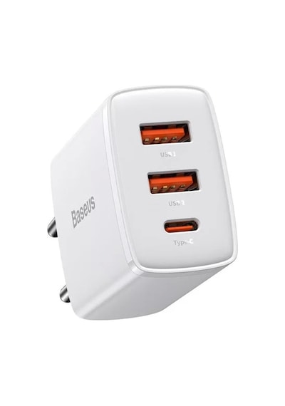 More TR Baseus Compact 30W 2 USB + TYPE-C Çıkışlı Hızlı Şarj Baş