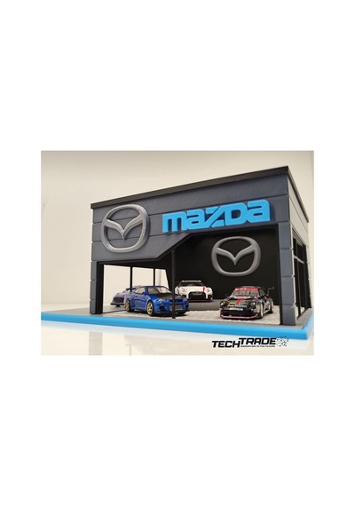 Mazda Diecast Showroom Garaj Diorama 1:64 Ölçek