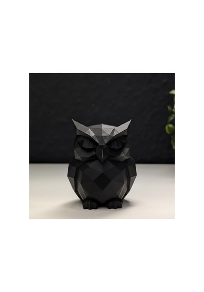 Ofis/ev Dekoratif Siyah Baykuş Figuru