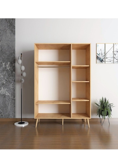 Floradesign Milano Gardırop /elbise Dolabı Üç Kapaklı Dolap Meşe