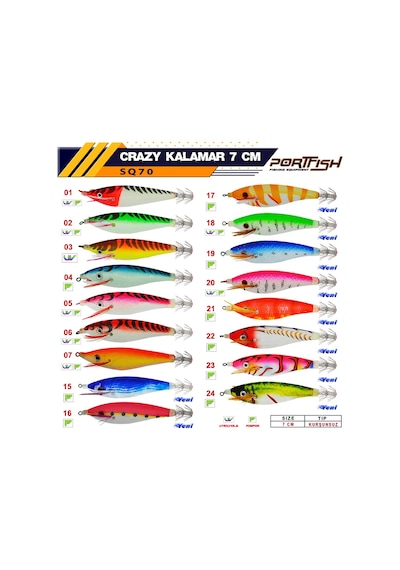Portfish Crazy Kalamar Zokası 7 Cm