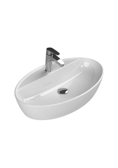 Cerastyle One 67 X 42 Cm Tezgah Üstü Çanak Lavabo Ekru