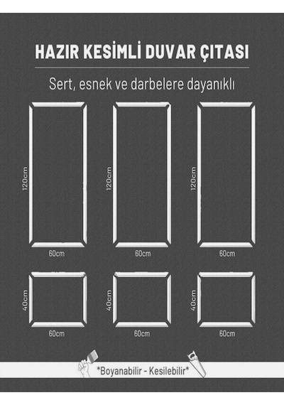 Dekoratif Boyanabilir Poliüretan Duvar Çıtası - 6' Lı Hazır Kesim Çerçeve Seti-duvar Süsü