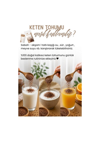 250 Gr Keten Tohumu Tane % 100 Doğal