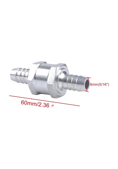 Sones Araba 8mm Alüminyum Alaşımlı Yakıt Benzinli Tek Yönlü Geri Dönüşsüz Çek Valf