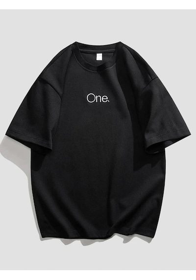 Startmore One Yazı Baskılı Basic Siyah