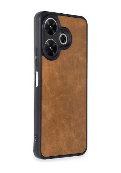 Xiaomi Redmi 13 4g Uyumlu Kılıf Aras Deri Kapak - Taba