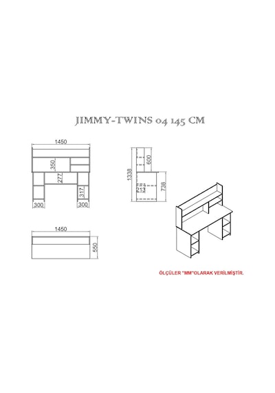 Kalenderdekor1 Kalender Dekor Jimmy-Twins Snow 145 Cm Çalışma Takımı 04 Meşe