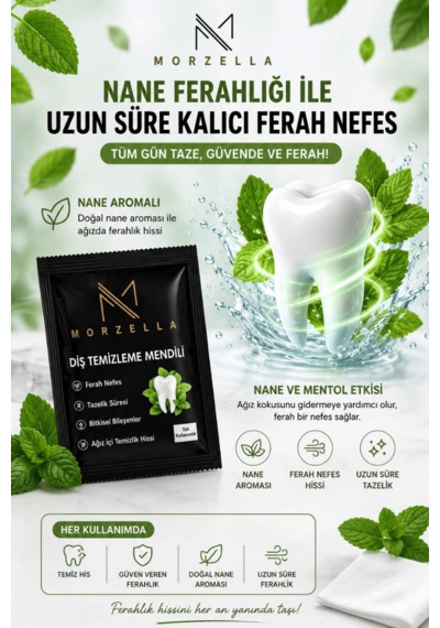 Morzella Diş Temizleme Ve Parlatıcı Bakım Mendili 12'li