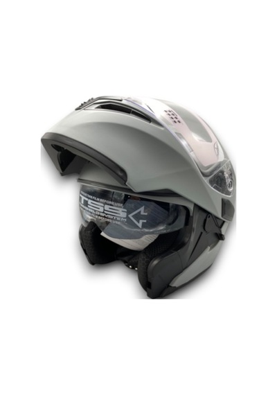 Motosiklet Rs2 Kask Çene Açılır Güneş Vizörlü Mat Grey Mat Gri