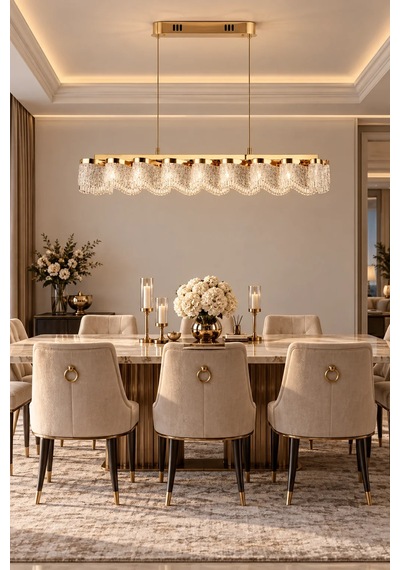 Modern Premıum Şelale Sarkıt Ledli Avize 3 Renk Gold Salon Avizesi 50w Beyaz