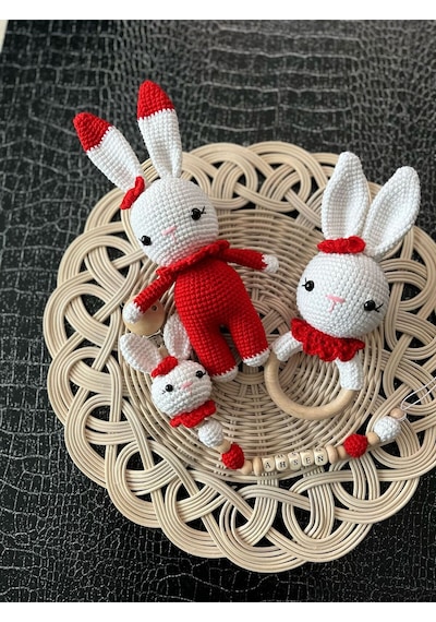 Amigurumi Kız Tavşan Yeni Doğan Set