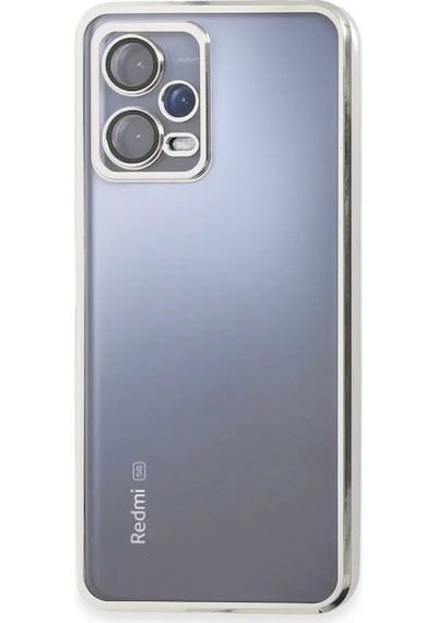 Newface Xiaomi Redmi Note 12 5g Kılıf Razer Lensli Silikon - Gümüş