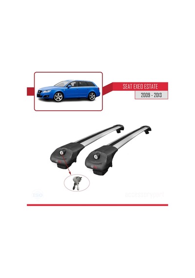 Seat Exeo 3r9 2009-2013 Arası İle Uyumlu Ace-1 Ara Atkı Tavan Barı Gri