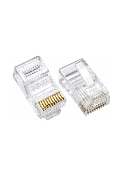 MN6 MN119f Rj50 10p/10c Soket 70 Adet Şeffaf Teknik Servis Konnektörü
