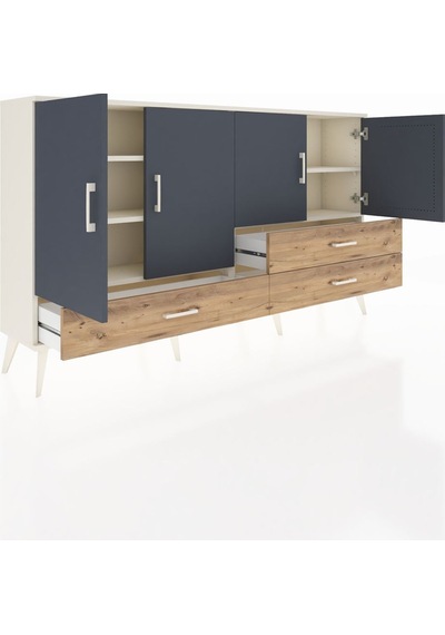 Arges Konsol 5 Raflı 3 Çekmeceli 4 Kapaklı 176x30x99 Aytaşı-antra Aytaşı-antrasit/çam Arges Konsol 5 Raflı 3 Çekmeceli 4 Kapaklı 176x30x99 Aytaşı-antra Aytaşı-antrasit/çam