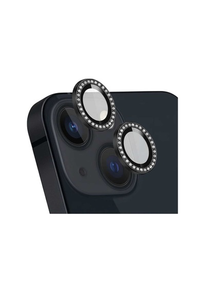 Apple Uyumlu iPhone  11 Taşlı Kamera Lens Koruyucu Siyah