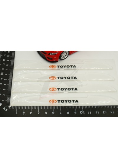 Toyota Uyumlu Logo Kapı Kenarı Koruma Şeffaf Kauçuk 3M Band New Style