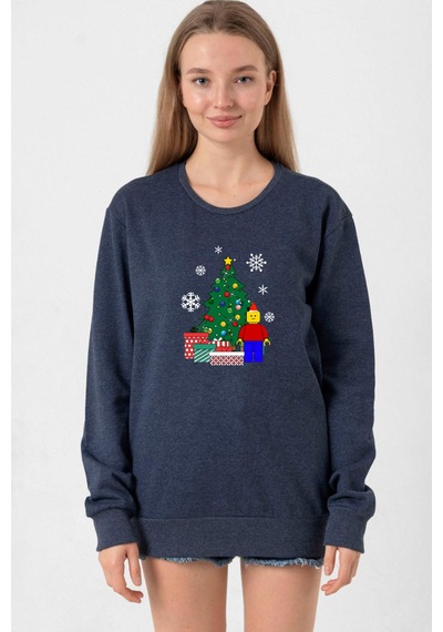 Lego Man Christmas İndigo Kadın 2ip Sweatshirt 001
