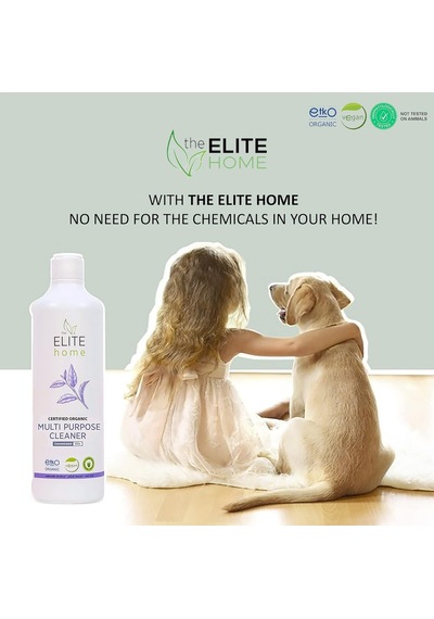The Elite Home Organik Sertifikalı Çok Amaçlı Genel Temizleyici Kokusuz, 750 Ml 10'lu Set